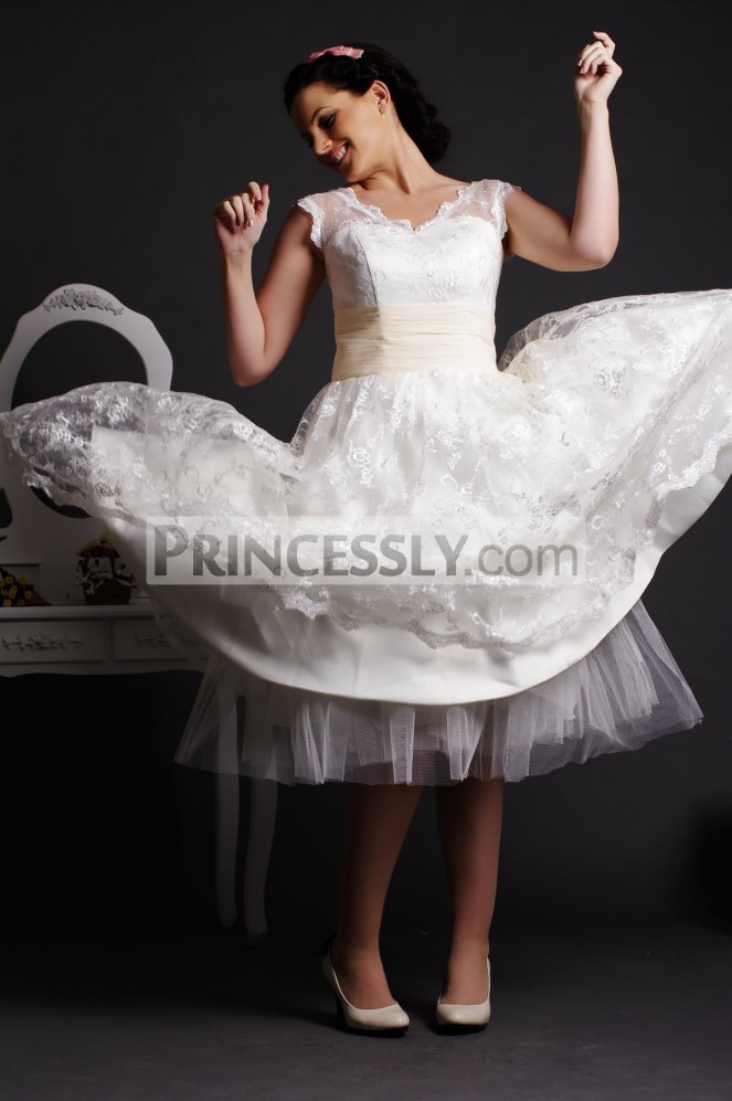 princessly-com-k1001850-ball-gown-v-neck-sheer-shoulders-ruched-waist-layered-tea-length-lace-wedding-dress-33